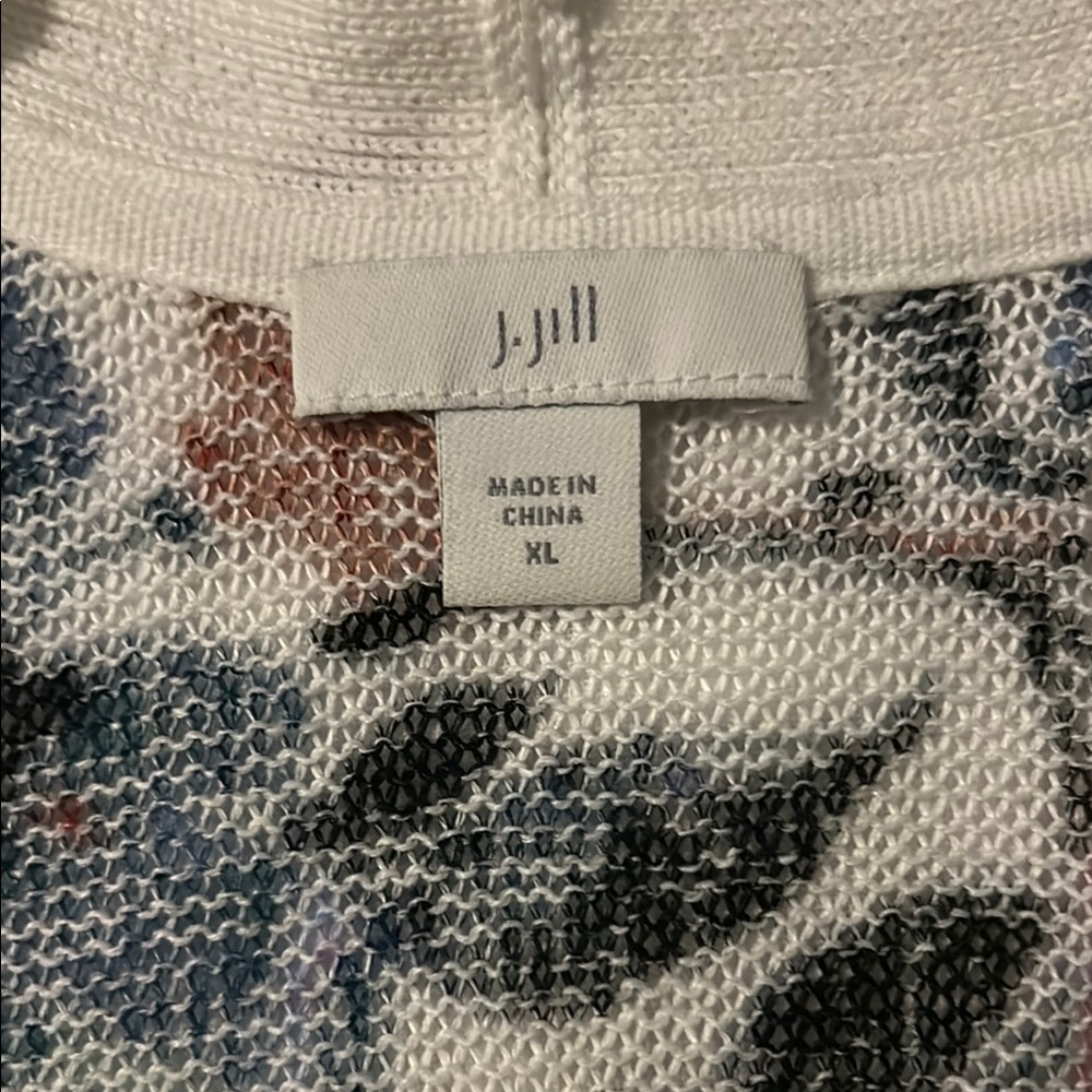 J. Jill Multicolor Linen Floral Kimono Cardigan - Picture 2 of 4